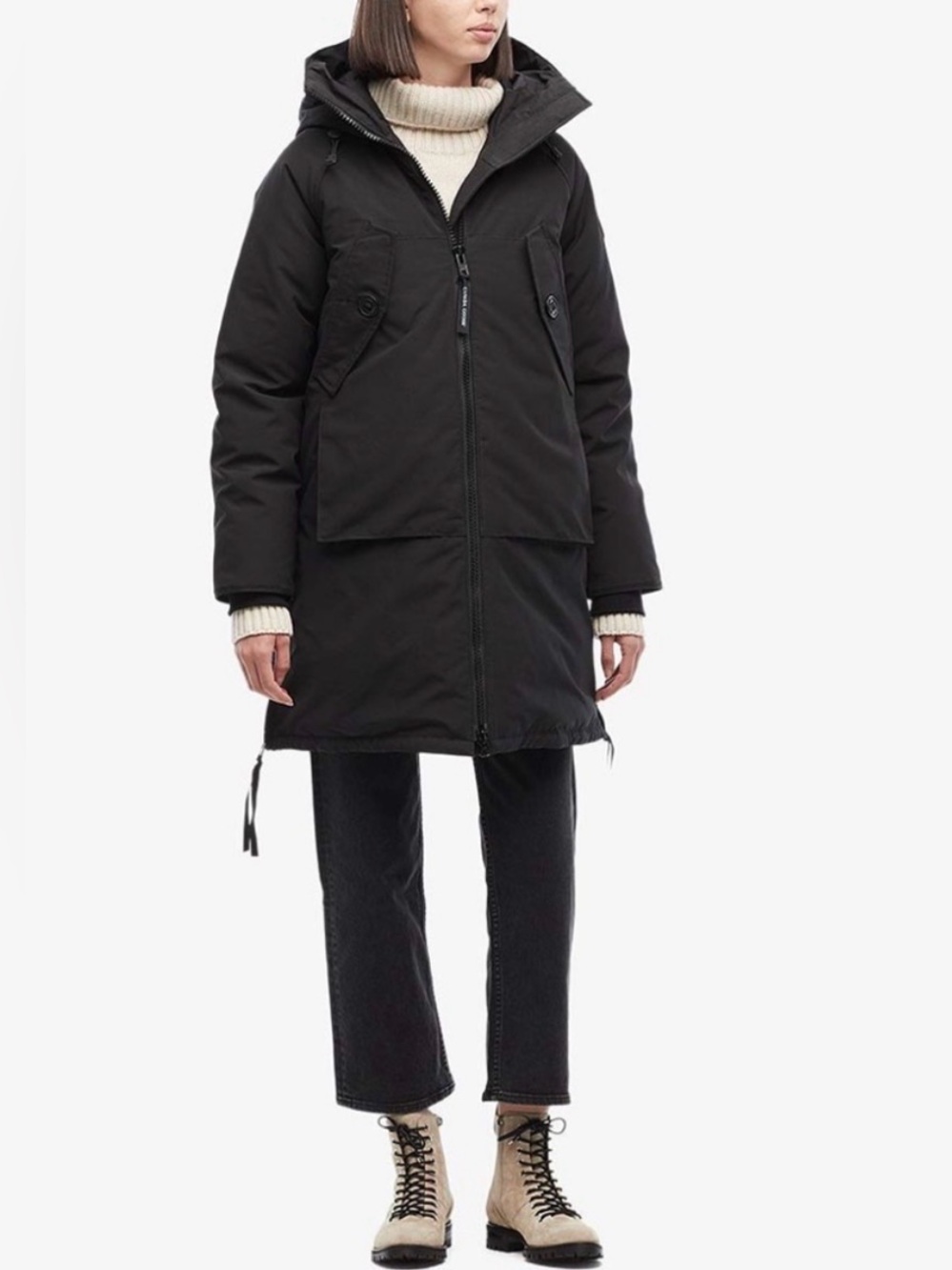 Canada Goose Olympia Down Parka, Black Women’s Size M
